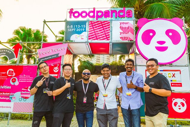[L to R] Haoming Lee Regional Head of Strategy of Invade, Kent Teo Chief Executive Officer of Invade, Sayantan Das Managing Director of foodpanda, Fabian Emanuel Head of Marketing of foodpanda, Kevin Jacob Offline