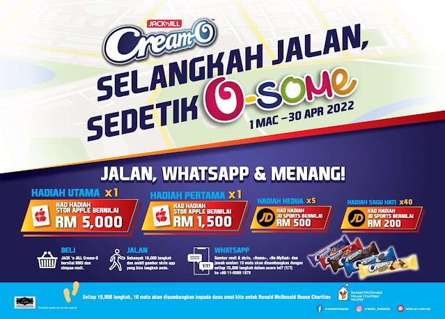 Kempen JACK ‘n JILL Cream-O Selangkah Jalan, Sedetik O-some