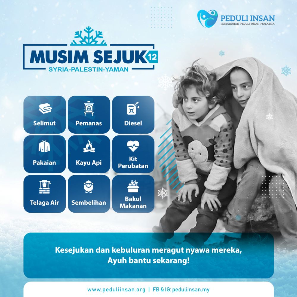 DANA SUMBANGAN DIPERLUKAN UNTUK BANTUAN KEMPEN MUSIM SEJUK