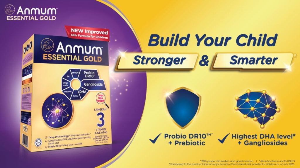 ANMUM ESSENTIAL GOLD’S NEWLY IMPROVED CHILDREN’S MILK FORMULA SUPPORT BRAIN&nbsp;DEVELOPMENT