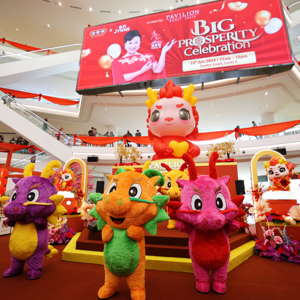 9 DRAGONS SHOWERS SHOPPERS AT PAVILION BUKIT JALIL WITH ‘BIG PROSPERITY CNY CELEBRATION’