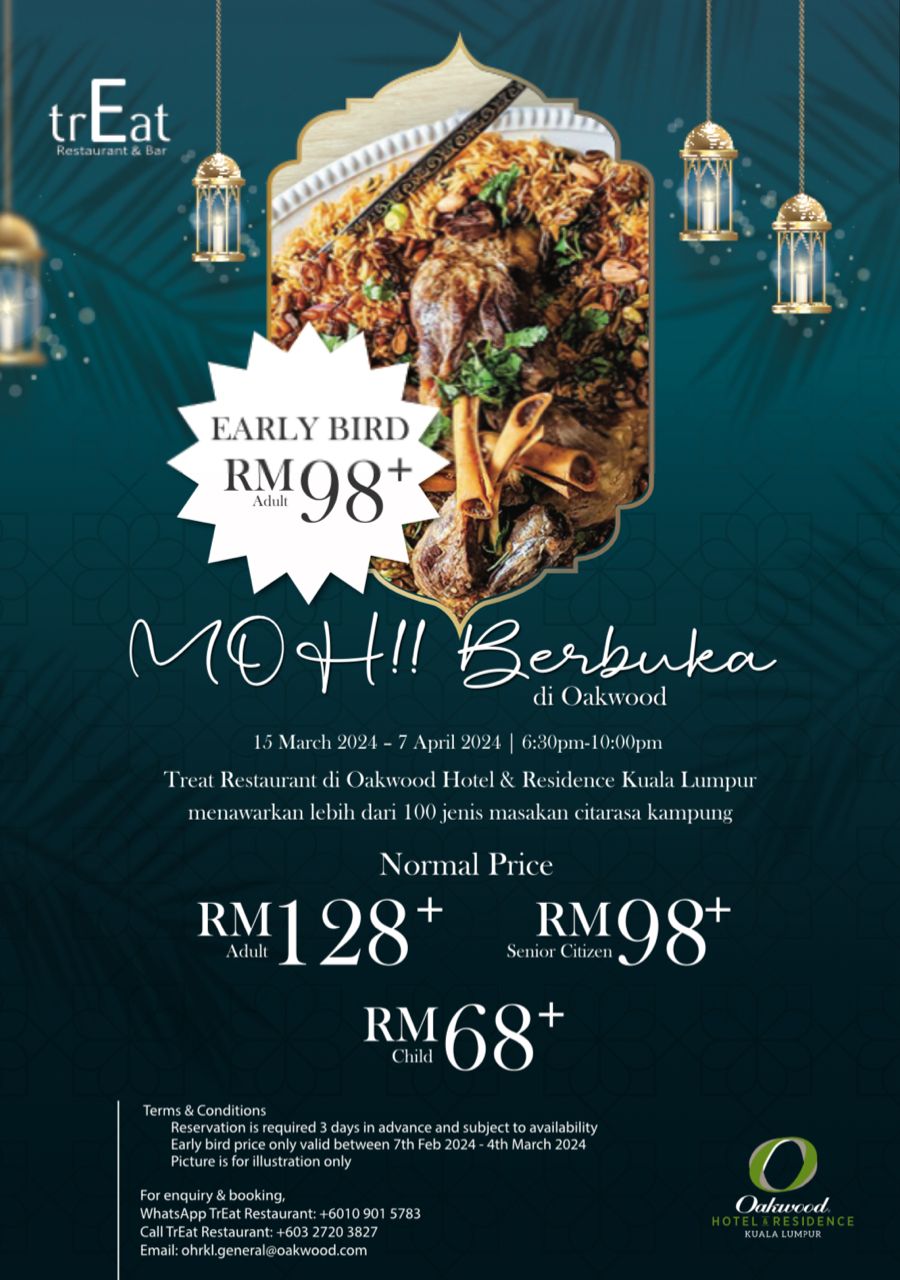 “MOH! BERBUKA DI OAKWOOD” TAWAR MASAKAN KAMPUNG DENGAN 100 ANEKA&nbsp;PILIHAN