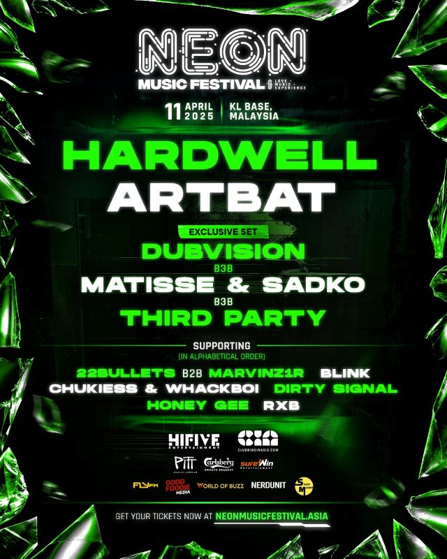 NEON MUSIC FESTIVAL 2025 ANNOUNCED FULL SELECTION OF DEEJAYS